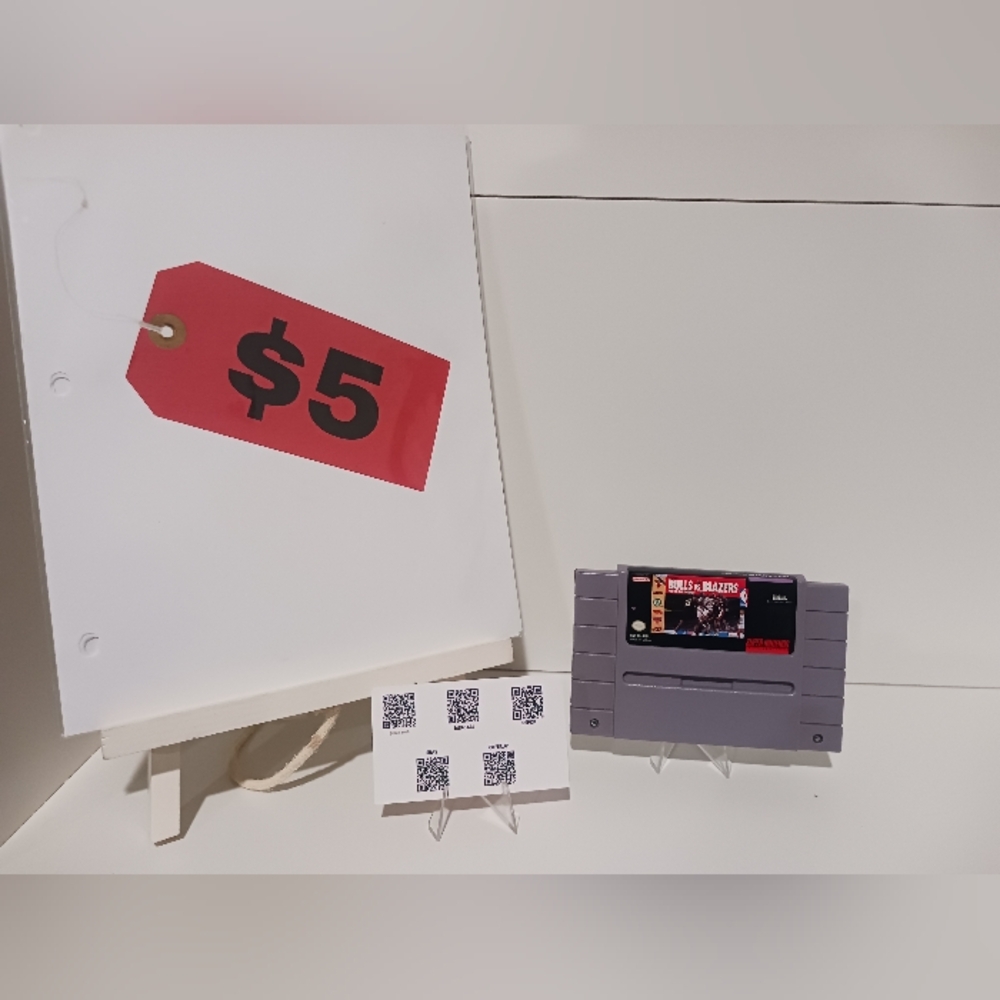 SNES Bulls vs Blazers NBA Video Game Nintendo
